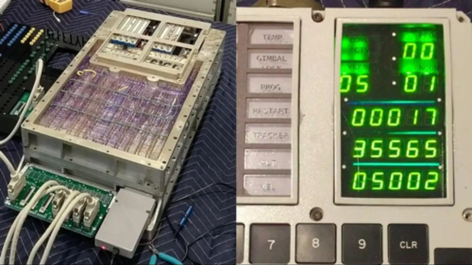 A photo representation of the Bitcoin event, Someone mined Bitcoin with a computer that NASA used to land on the moon