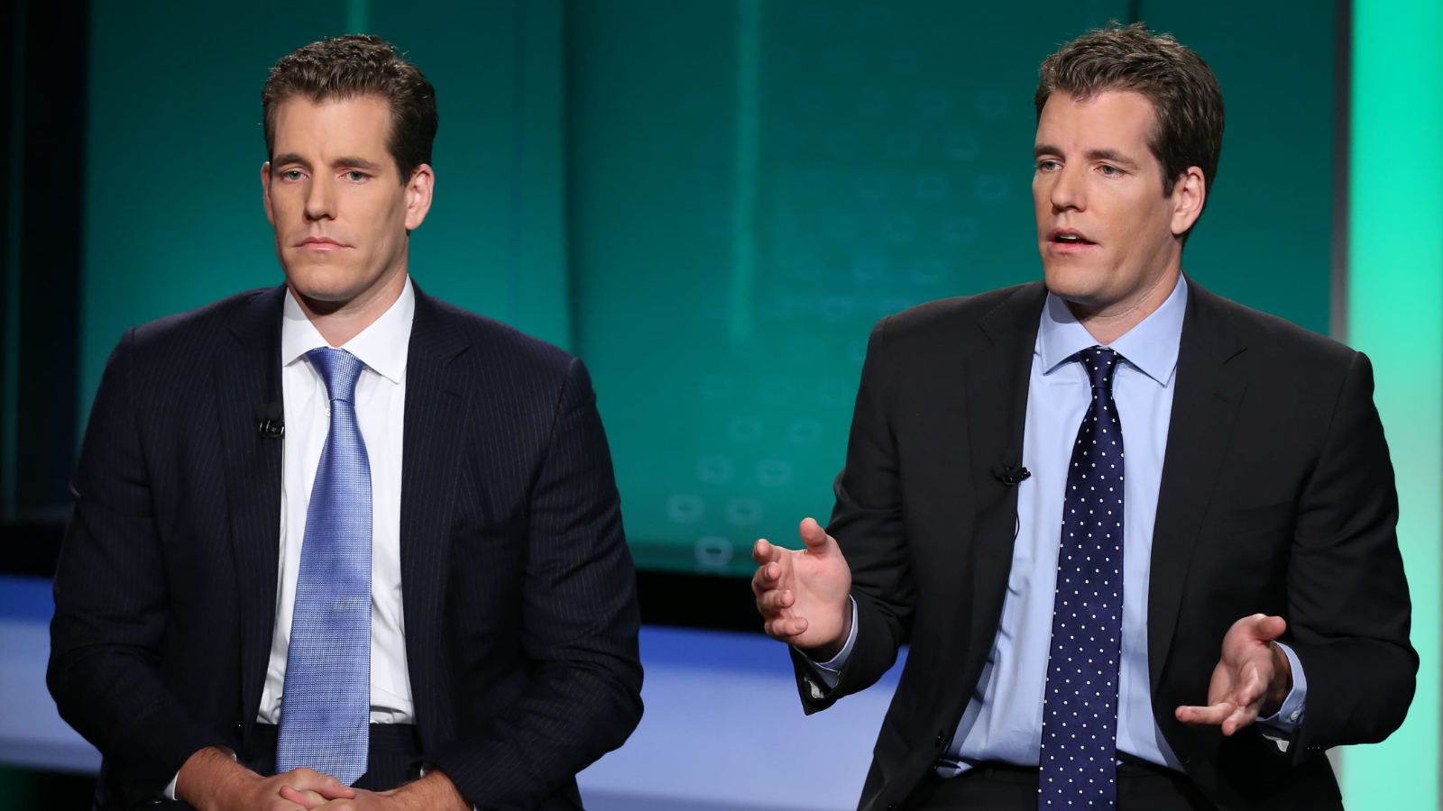 A photo of the Bitcoin event: The Winklevoss twins announce they own 1% of the Bitcoin supply