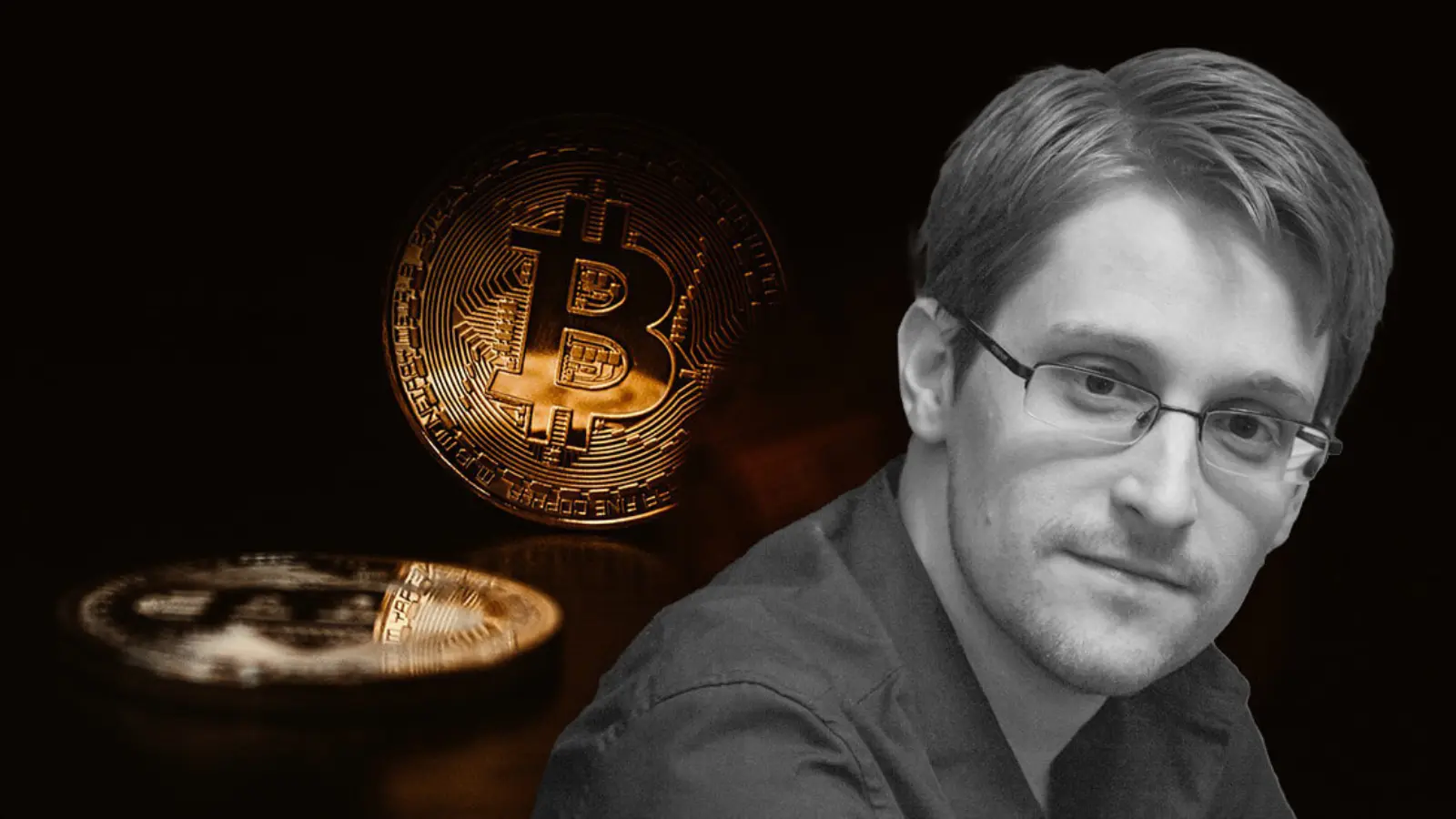 A photo of the Bitcoin event: Edward Snowden uses Bitcoin to protect himself from the NSA when leaking classified information about government surveillance of the internet and mobile phones