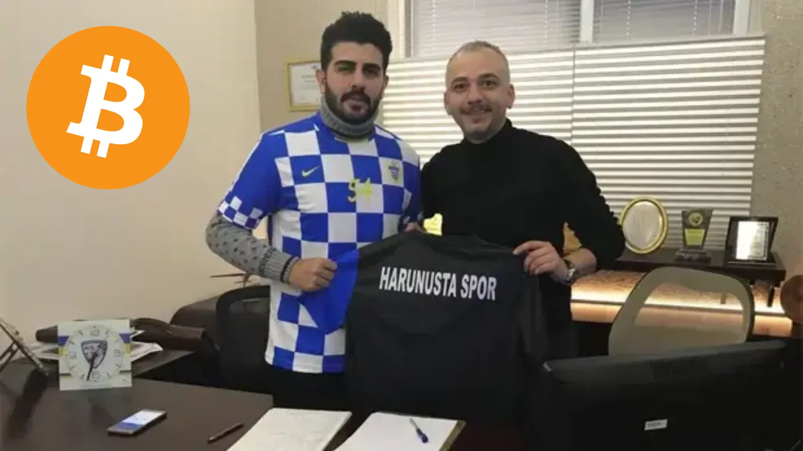 A photo of the Bitcoin event: The first football transfer paid for in Bitcoin