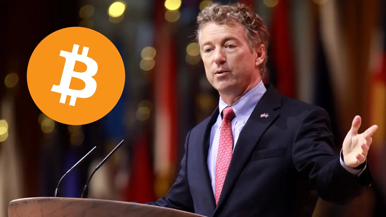 A photo of the Bitcoin event: Rand Paul becomes the first presidential candidate to accept bitcoin donations for his campaign