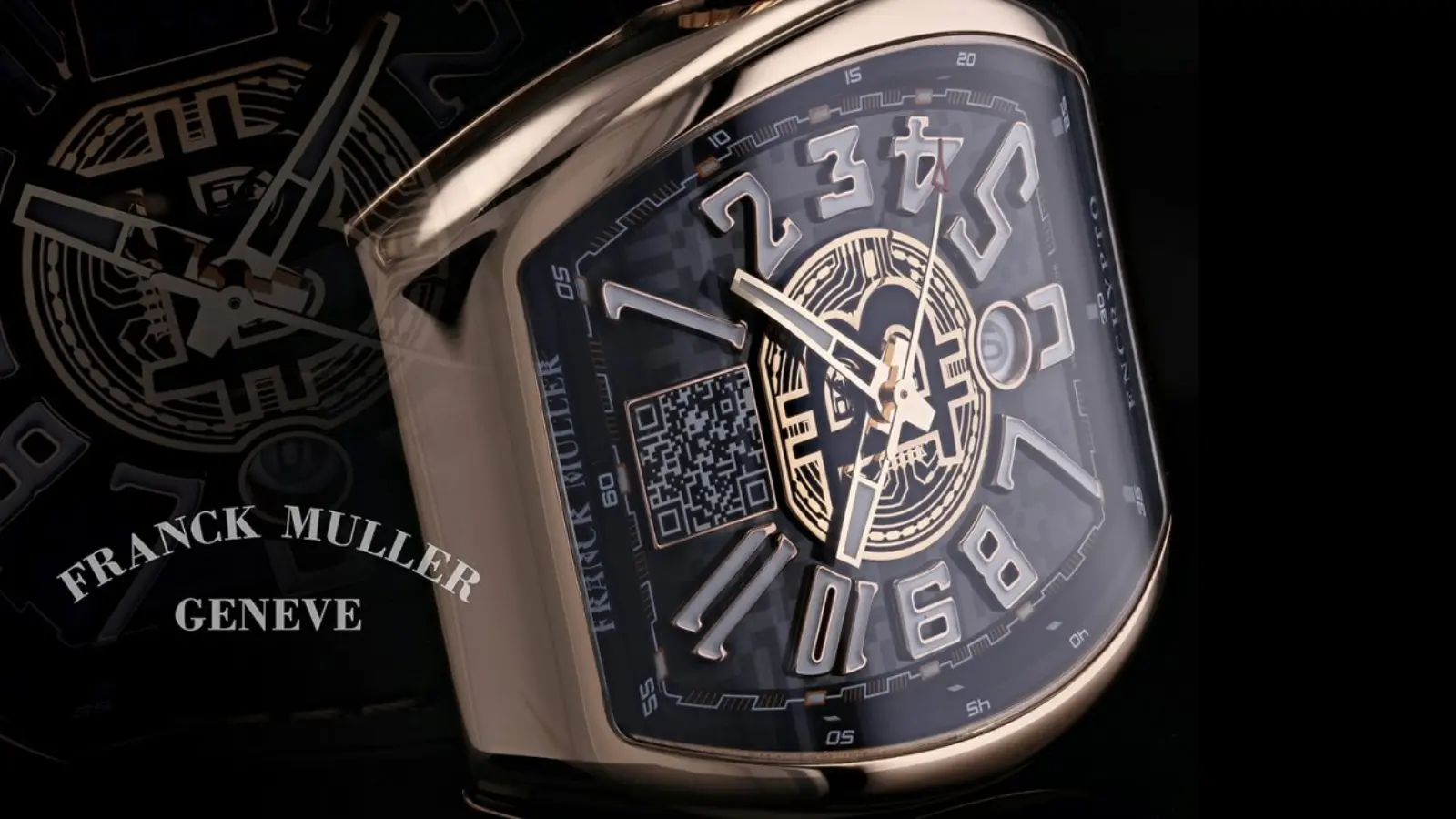 A photo representation of the Bitcoin event, The first factory made bitcoin watch was released by Franck Muller