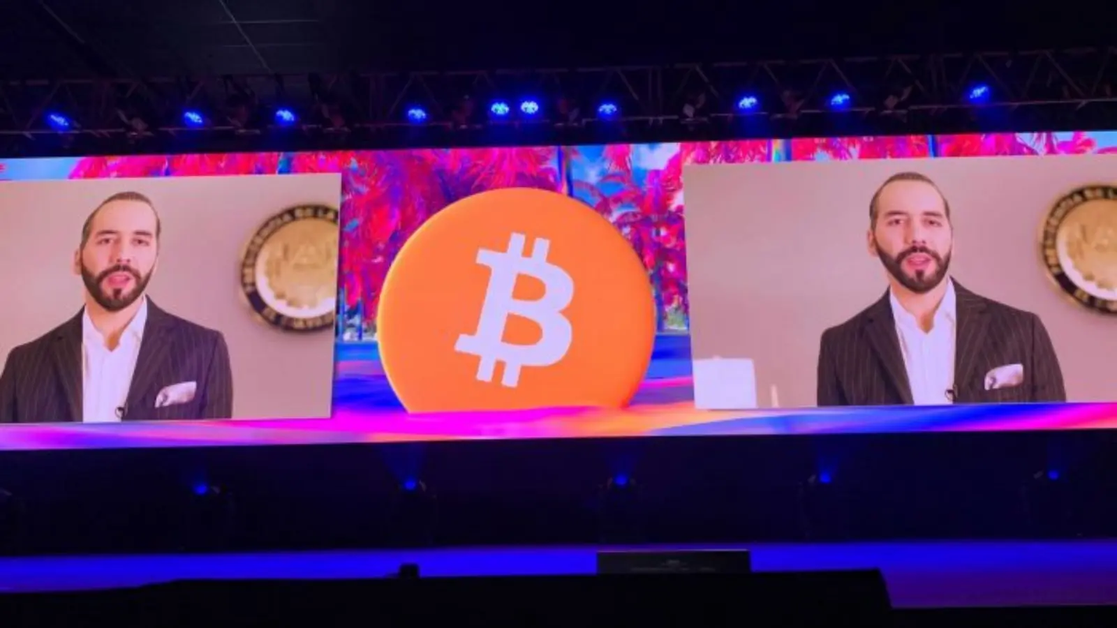 A photo of the Bitcoin event: President Bukele announces that El Salvador will adopt Bitcoin as legal tender at the Bitcoin 2021 Conference in Miami